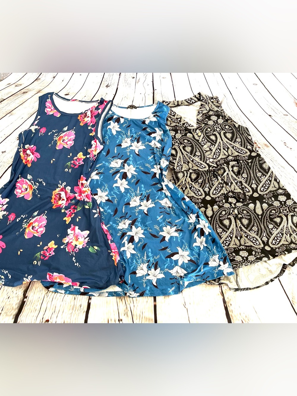 Bundle of 3 Floral Sleeveless Dresses
